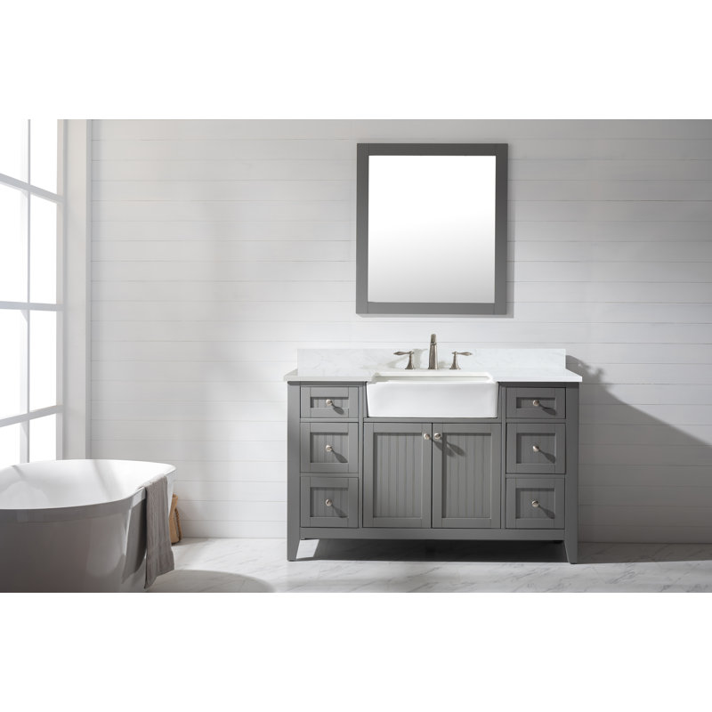 Longshore Tides Burbank 54'' Freestanding Single Bathroom Vanity with
